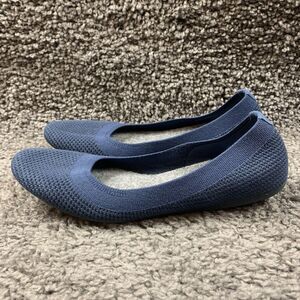 AllBirds Tree Breezers Shoes Women’s Size 10.5 Navy Blue Knit Ballet Flats